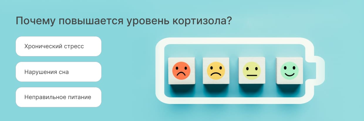 Почему повышен кортизол?