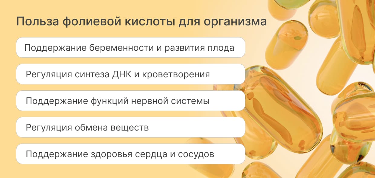 Чем полезна фолиевая кислота?